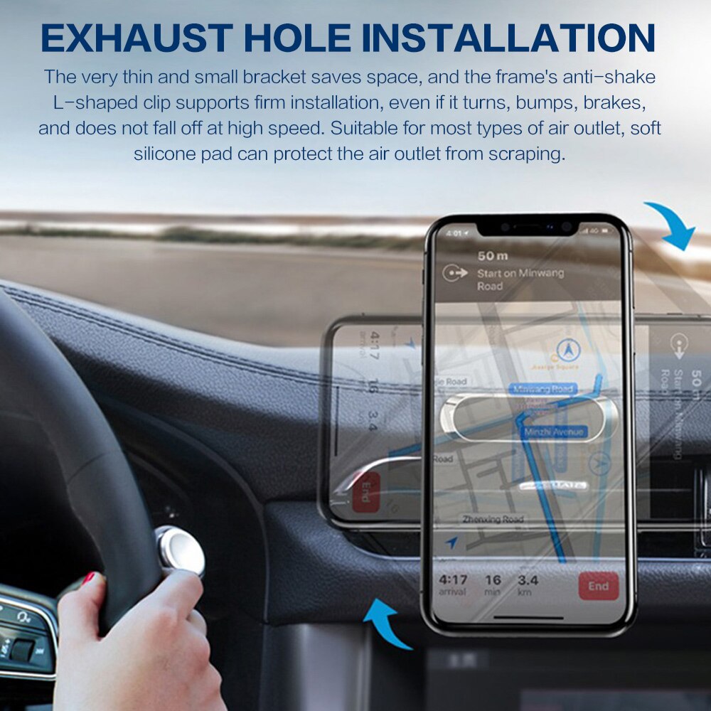 STONEGO metalowy magnetyczny uchwyt na telefon 360 stopni obrotowy uchwyt samochodowy na telefon stojak magnes ze stopu cynku uchwyt samochodowy uchwyt na telefon komórkowy