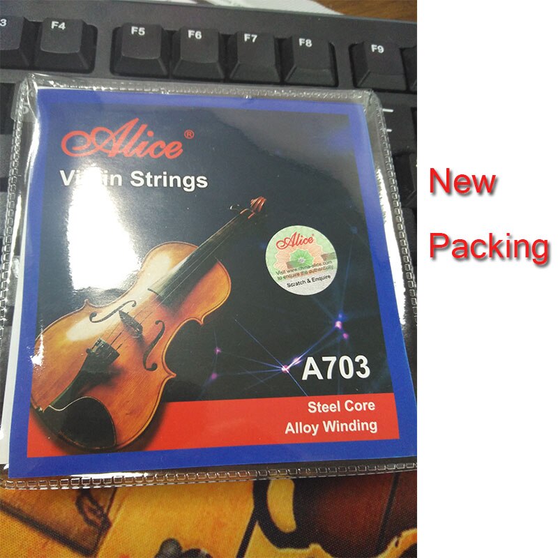 Cuerdas de violín E A D G para 1/8, 1/4, 1/2, 3/4, 4/4 Tamaño común-Alice A703, accesorios de piezas de violín, 1 ud.