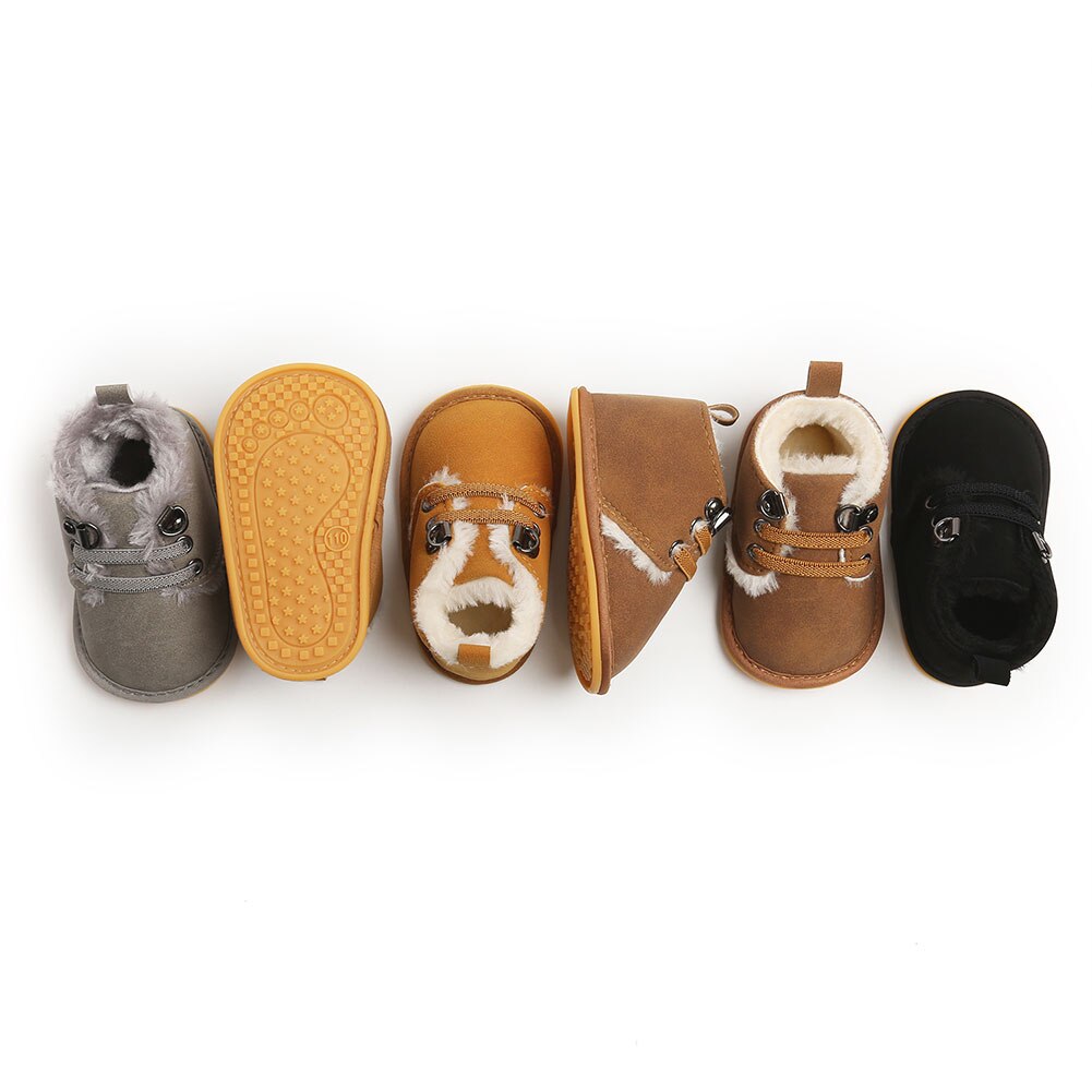 Pasgeboren Baby Casual Schoenen Winter Warme Voering Kids Antislip Rubberen Zool Laarzen