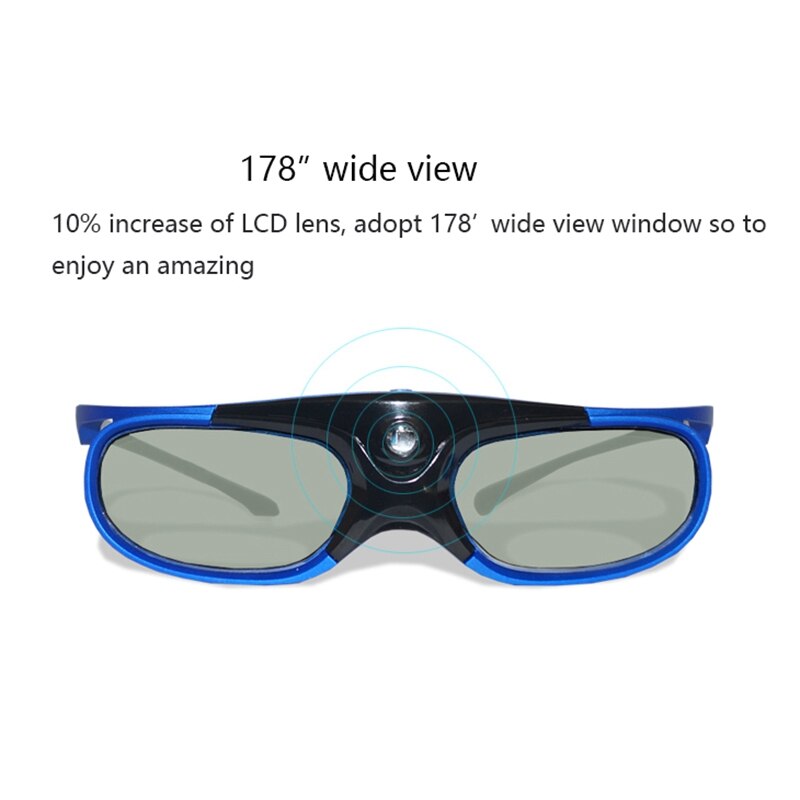 Oplaadbare dlp link 3d bril met actieve sluiter voor xgimi  z3/z4/z6/h1/h2 nuts  g1/p2 benq acer & dlp link projector
