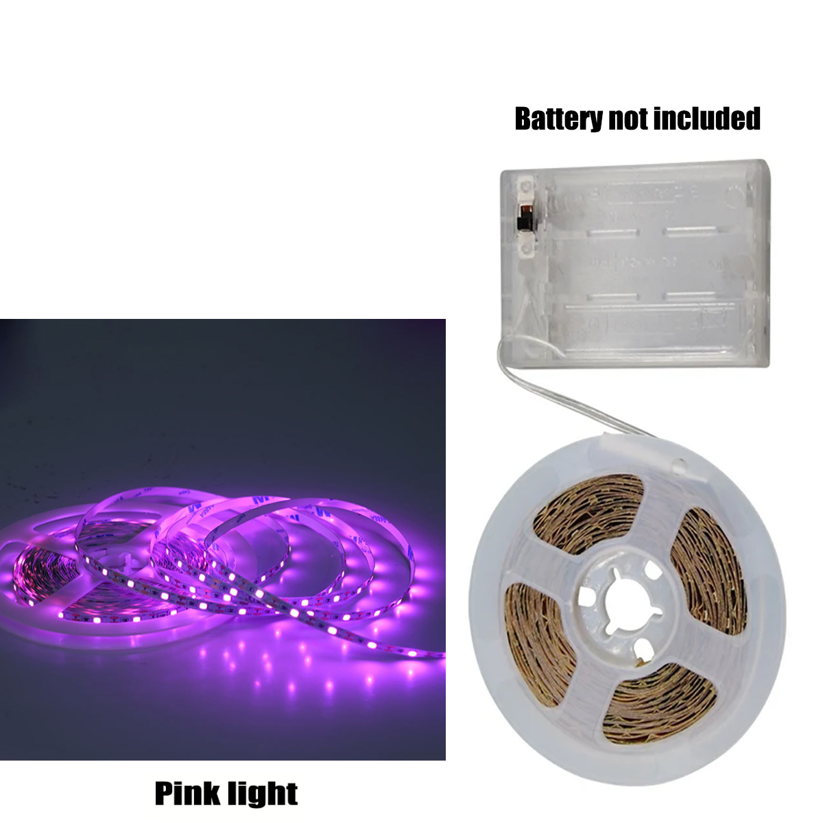 Batteri led-strimmellys 2835 stk . 60 stk. perler /m 5v 8mm boligindretning skab blå baggrundsbelysning lyserød natlampe: Blå / 3m