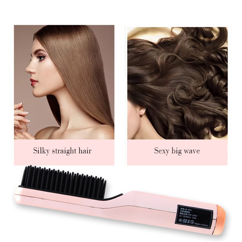 Wireless Men Quick Beard Straightener Styler Comb Multifunctional Cordless USB Hair Straightening Brush MCH Heating Brush