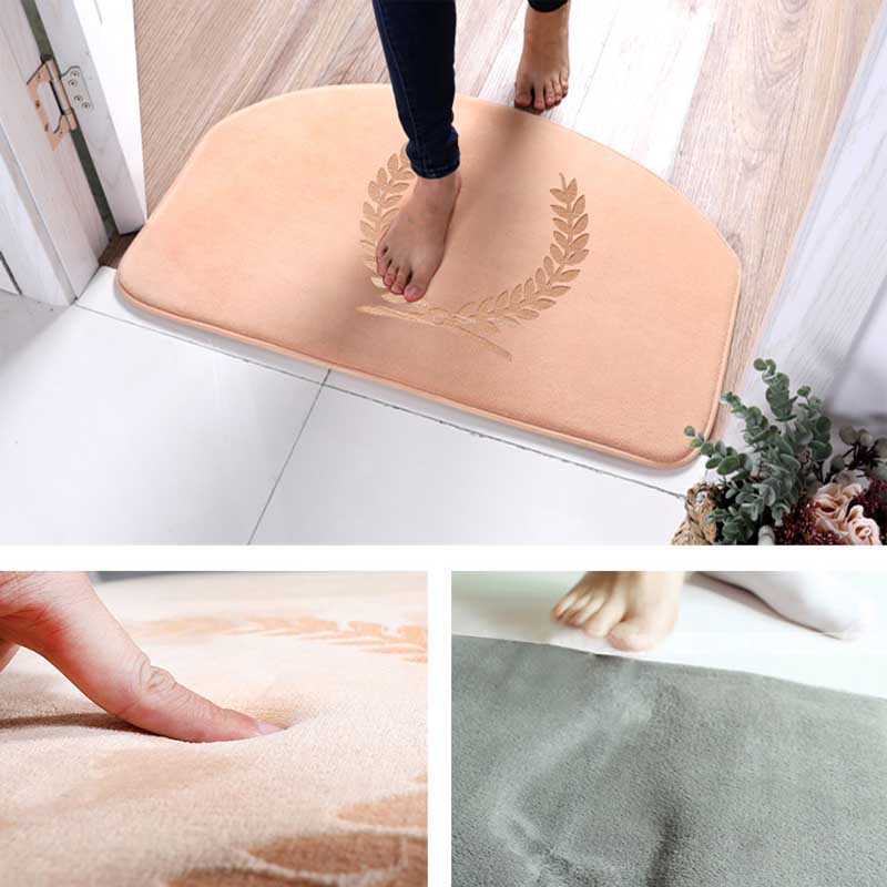 Flannel bademåtte tyk memory skum grå badeværelsestæpper absorberende toilettæppe hjem hotel brusebad prægede gulvmåtter tapis