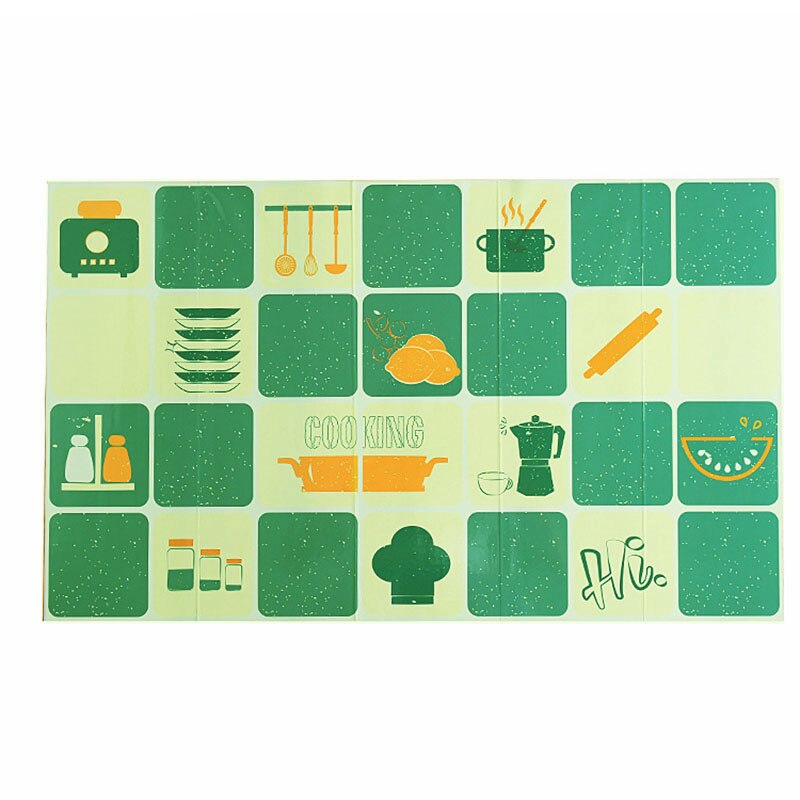 Folie Anti-Olie Waterdichte Zelfklevende Hittebestendige Keuken Muur Papier Sticker: Blue Kitchenware
