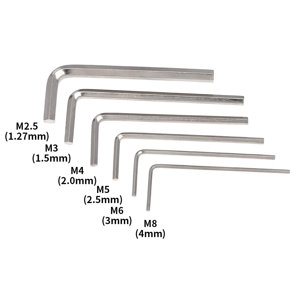 300pcs Stainless Steel M2.5 M3 M4 M5 M6 M8 Hexagon Socket Head Bolts Assortment Kit With 6 Wrenches and 1 Tweezers In A Box