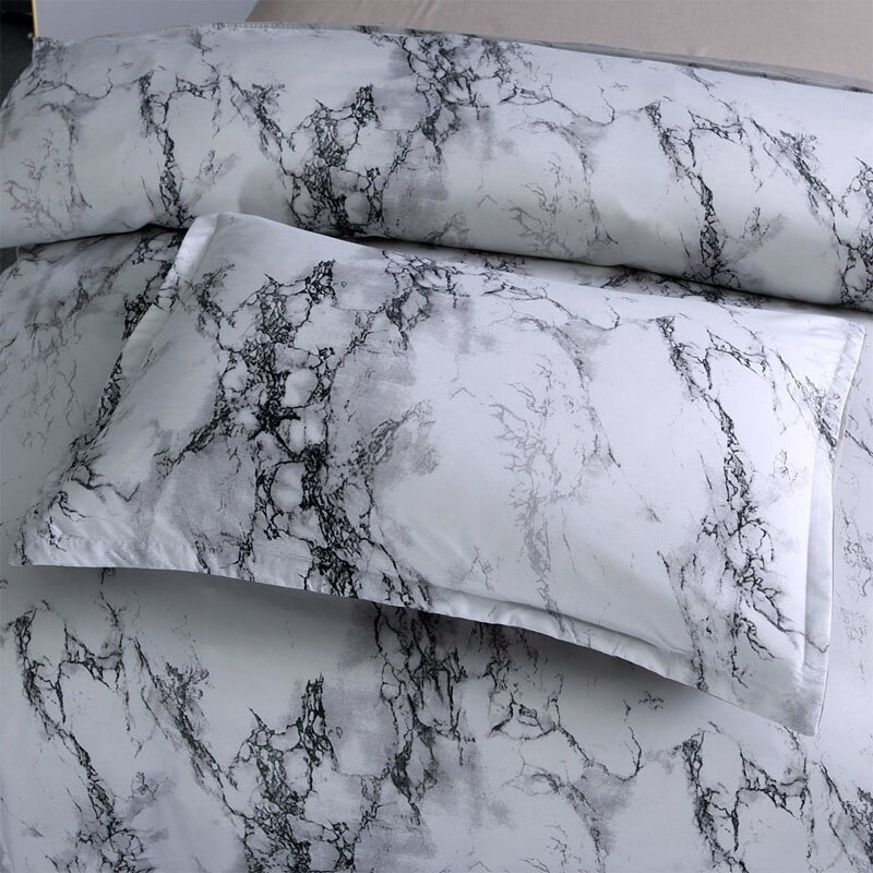 Marble Lines Bedding Set Single AU EU Double Full Queen King 5 Size Duvet Cover With Pillowcase Set