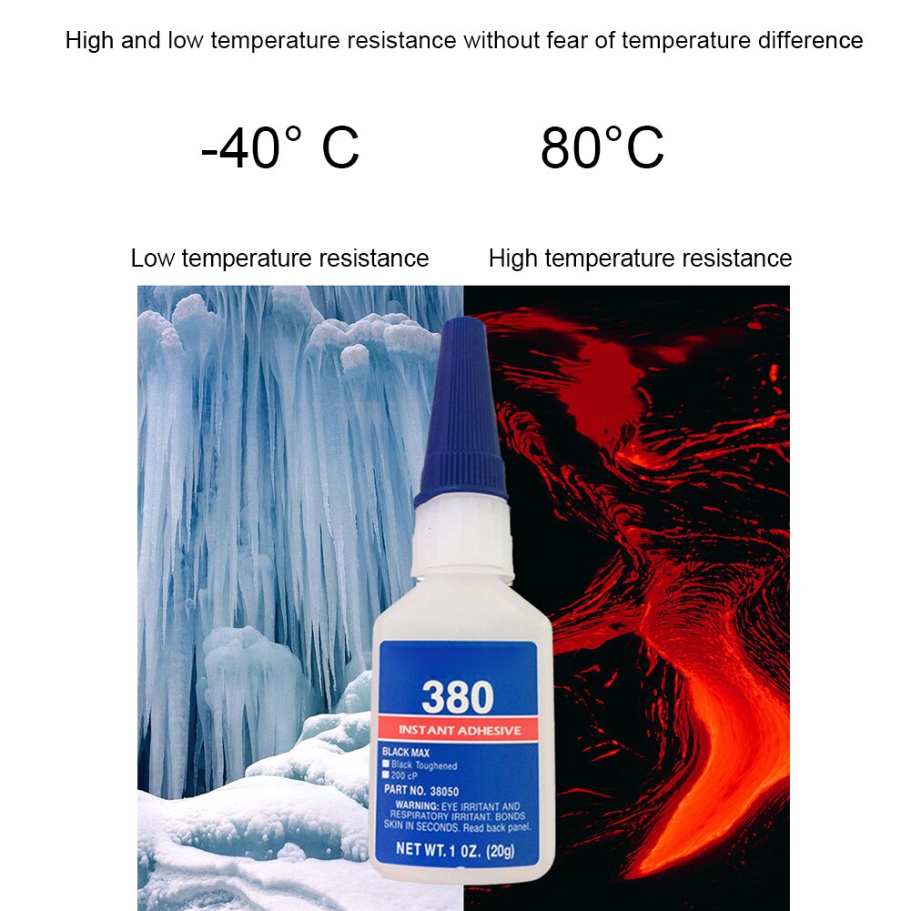 20g Instant Fix ABS PVC Super Glue Bonding Tool Plastic Liquid Rubber Fast Adhesive Quick Dry Home Strong Multi-Purpose Rapid