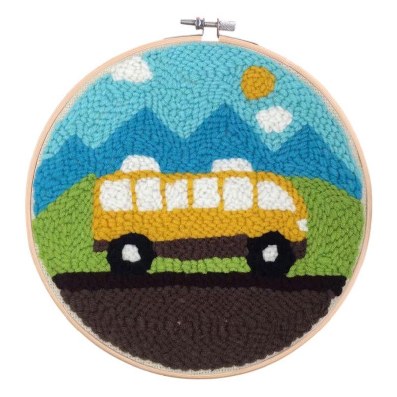Söta gör-det-själv band djur bandgjorda broderi kit för barn handarbetssatser korsstygn konst hantverk sömnad dekor 15*15cm timmar