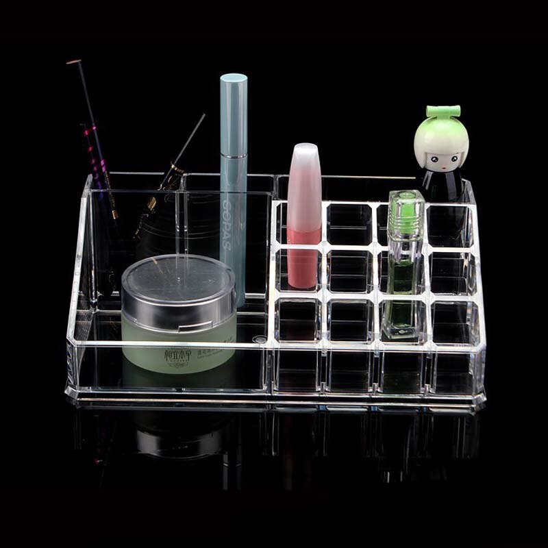 Acryl transparante Make-Up Organizer Opslag Boxe Thuis organizador maquillaje Drawers Make Up Organizer Sieraden Opbergdoos: Top