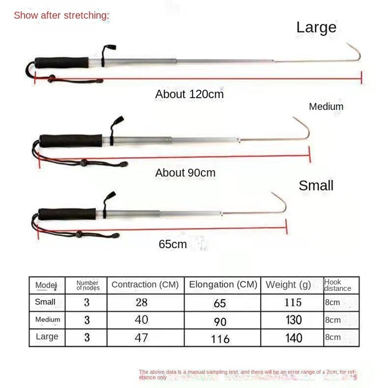 Stainless Steel Hook Retractable Hook Fish Anchor Fish Hook Fishing Hook Fish Control Ice Fishing Planer Hook Fishing Gear small