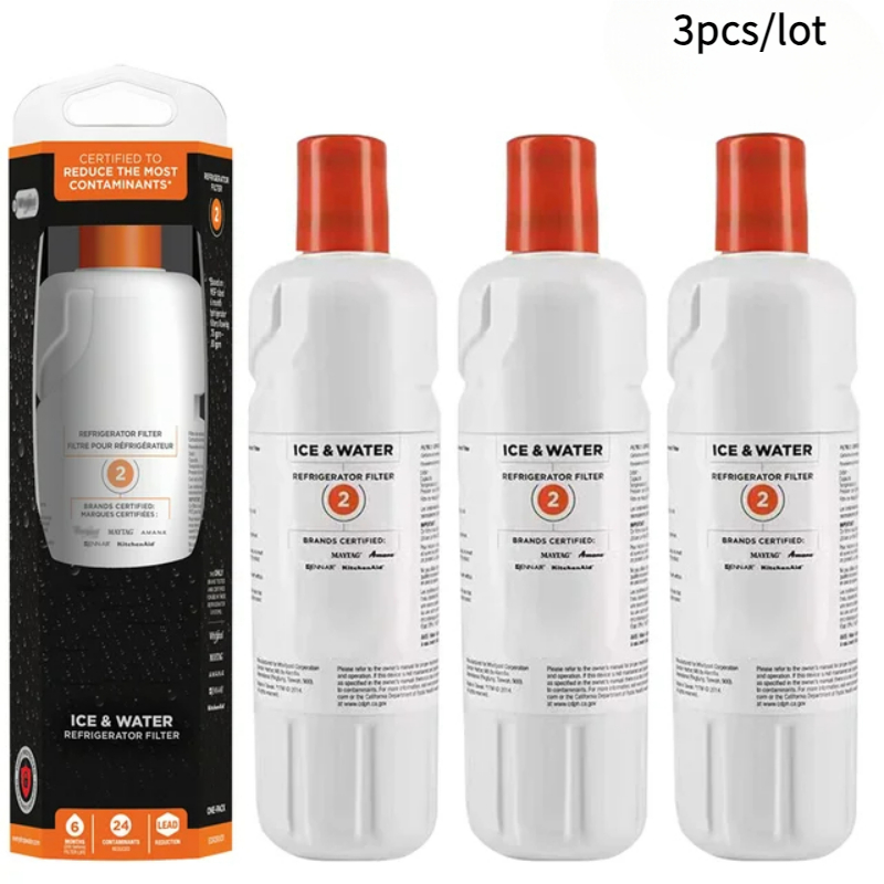 Elettrodomestico Sostituisci il filtro dell'acqua del frigorifero Compatibilità al 100% Filtro Whilrpool 2 EDR2RXD1 Per Element W 10413645 Un WRF989SDAB: Black