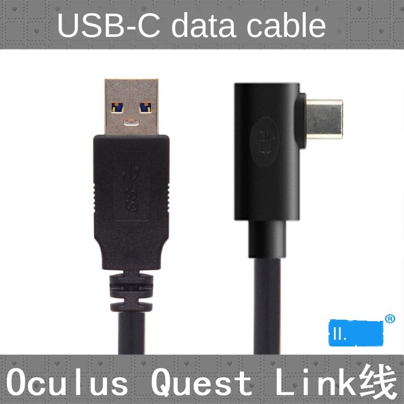 Cable para auriculares de realidad Virtual Oculus Quest 2 y Quest Link, transferencia de datos de alta velocidad, Cable USB C 3,2 Gen1 a PC para juegos