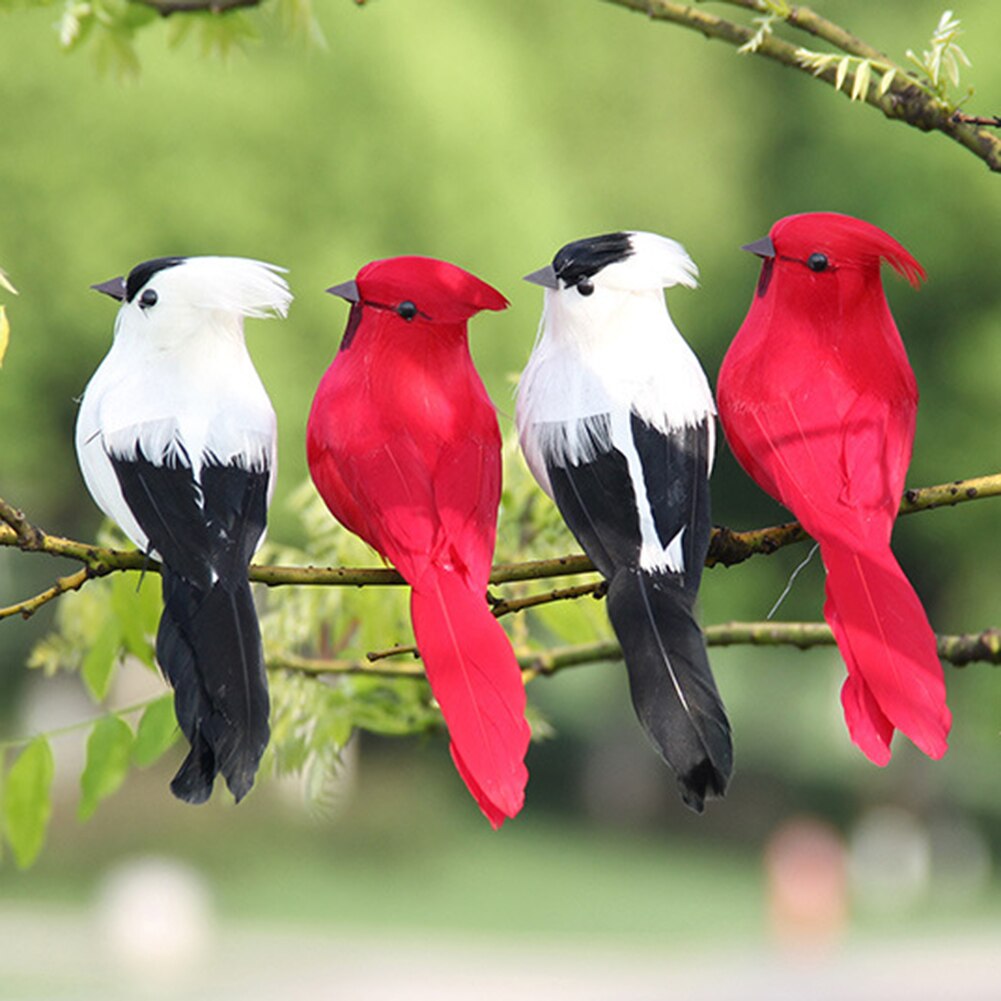 Pluma de espuma creativa para loros artificiales, modelo de aves de imitación para el hogar, al aire libre, decoración de jardín y boda, ornamento para DIY