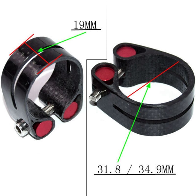 Carbon Fiber Mountain Bike Seat Post Clamp Road Bike Seat Post Clamp Suitable for 30.8/31.6MM Seat Post