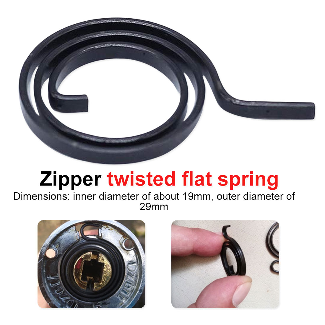 Platte Lente Lock Torsie Deurslot Torsieveer Rits Torsie Voor Deurknop Handvat Lever Klink Interne Spoel Reparatie