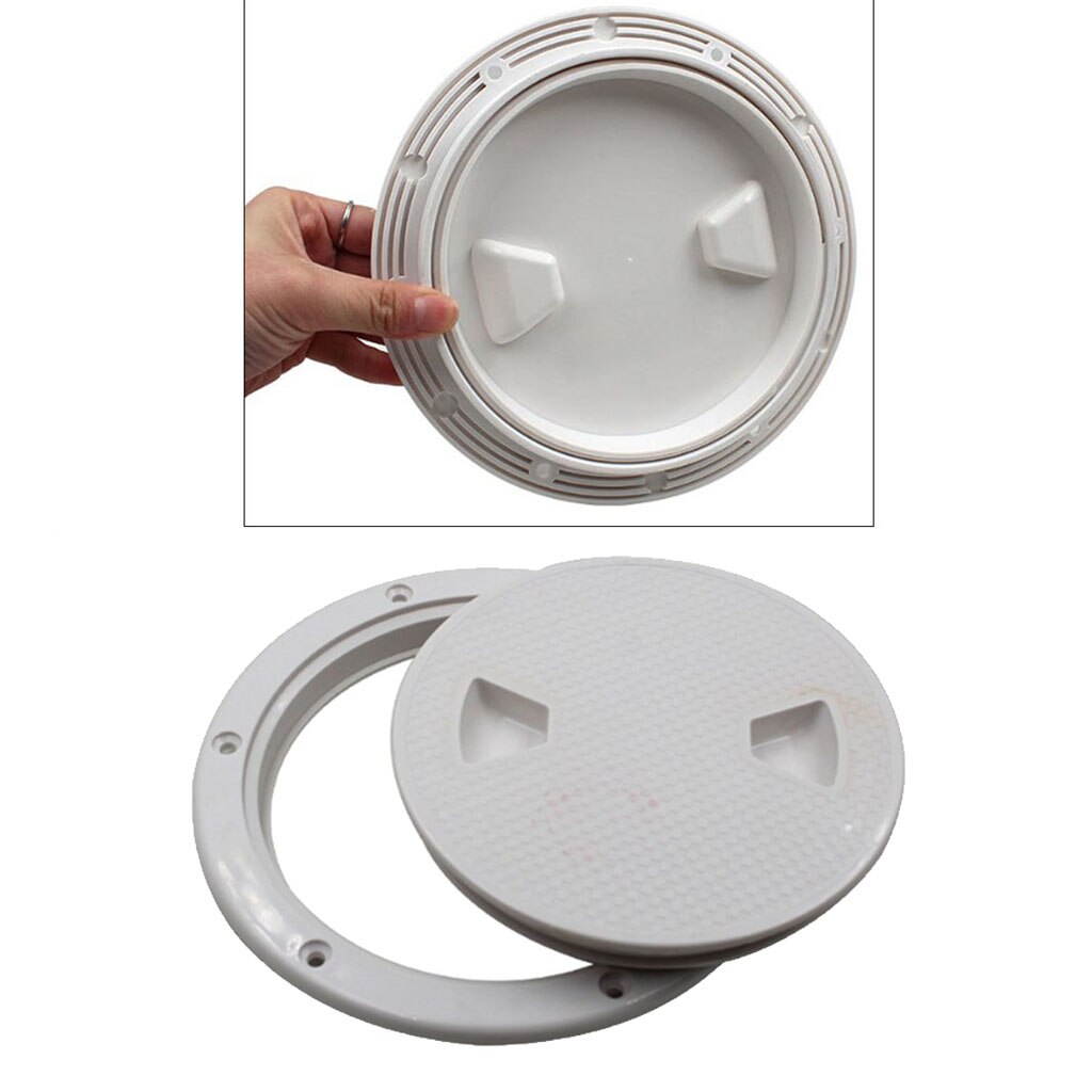 Anti-corrosive Plastic White Boat 6" Deck Inspection Hatch For Yacht Marine