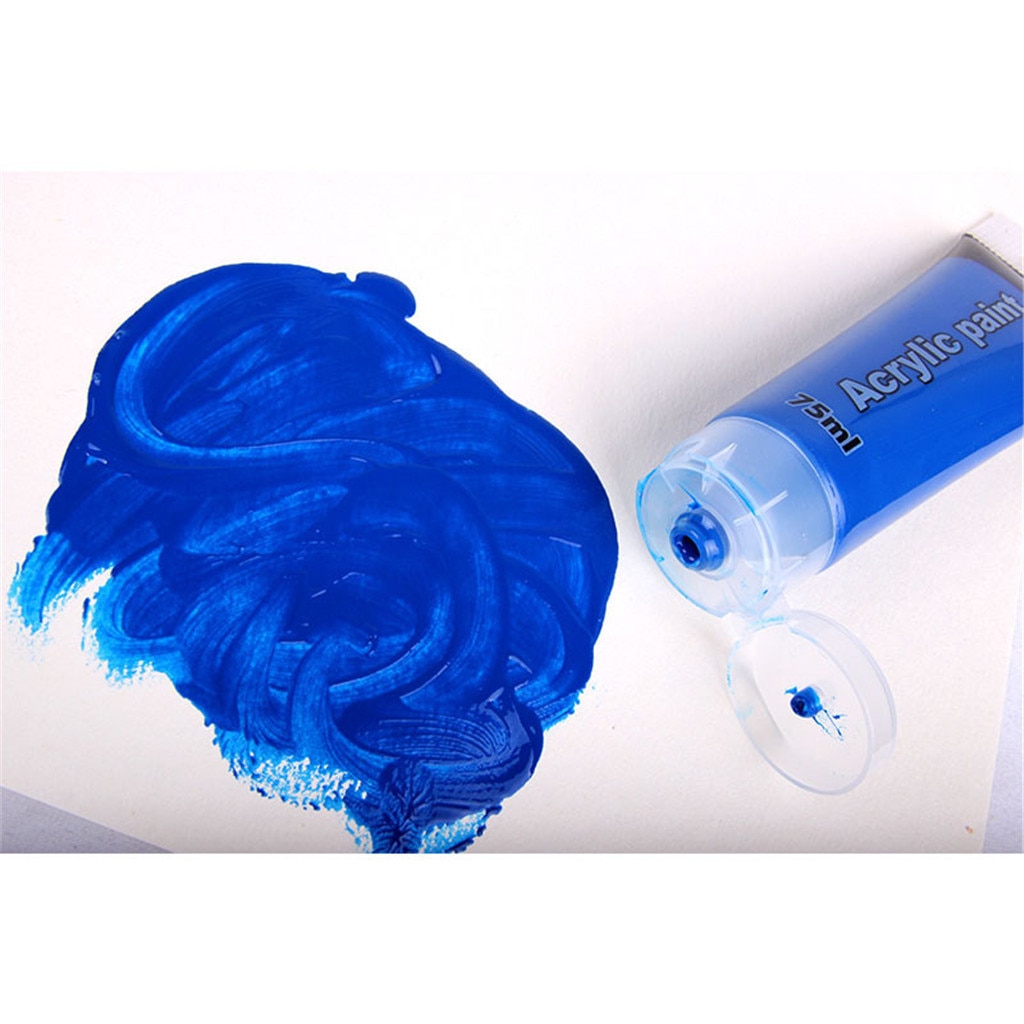 Acrylverf slang diy muurschildering textielverf voor kleding textiel nagelvezel pigment 12 kleuren optioneel ongeveer 75ml