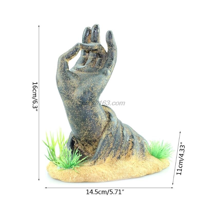 Fish Tank Decorations Buddha Hand Statue Aquarium Ornaments