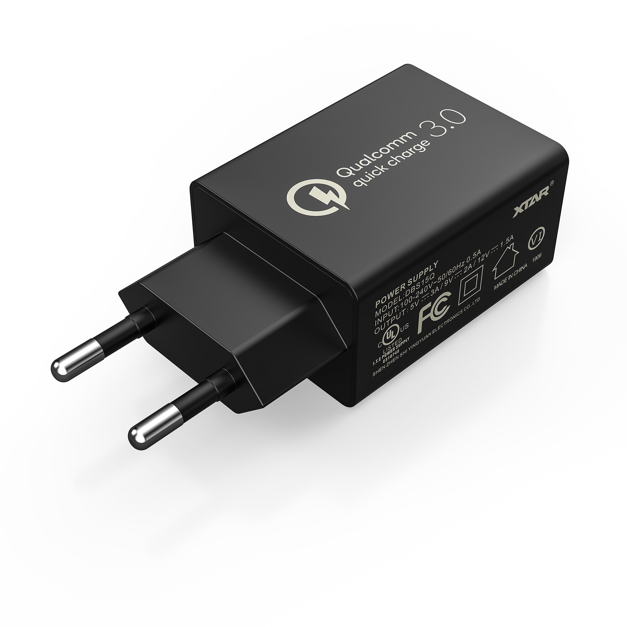 XTAR 18W USB Fast Charger - QC 3.0 Quick Charge - EU/US/UK Adapter for iPhone, Huawei