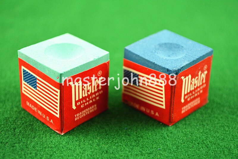 4pcs OF TRIANGLE MASTER Pool Billiards Snooker Chalk Cubes Chalk Green/Blue/Red/Grey