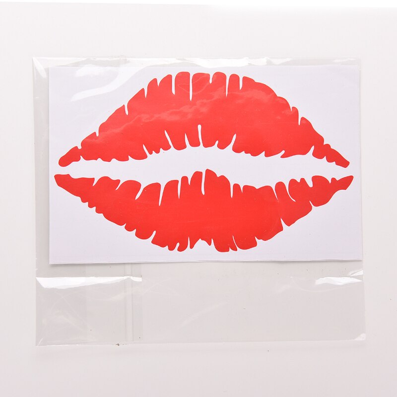 1pc Funny Lip Kiss Print Sticker DIY Decal For Room Decal Sticker Living Room Room Background Wall House Decal