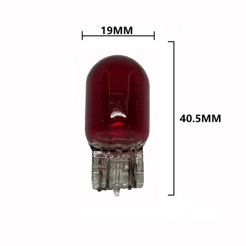 Bombillas halógenas T20 7440 WY21W W21W 7443 W21/5W T20, luz de marcha atrás de respaldo superbrillante para lámpara de señal de coche 12V, color ámbar, rojo y azul