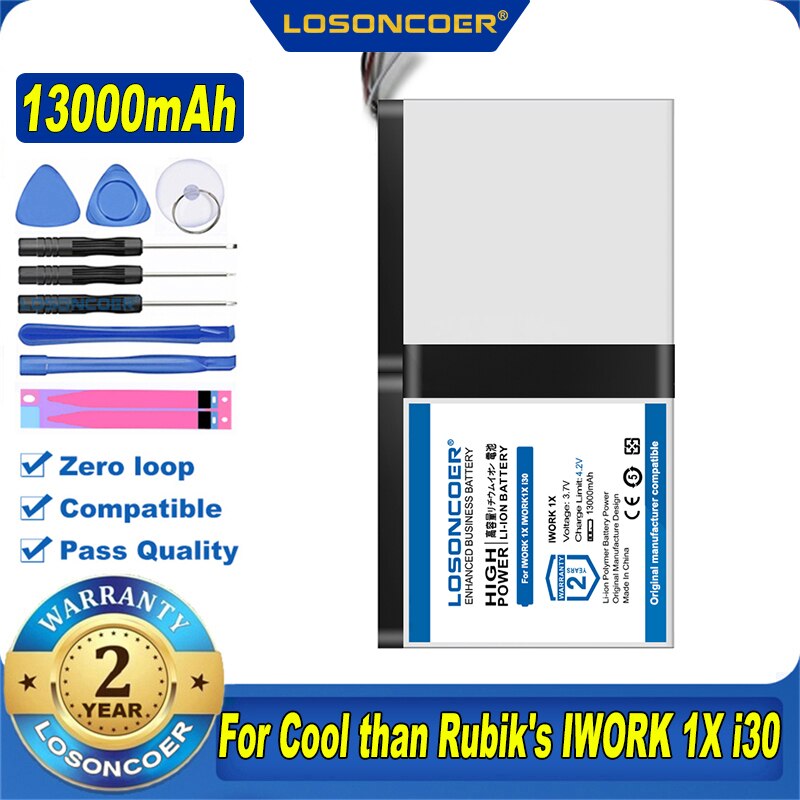 100% Original LOSONCOER 13000mAh Tablet Battery For Cube IWORK 1X IWORK1X i30