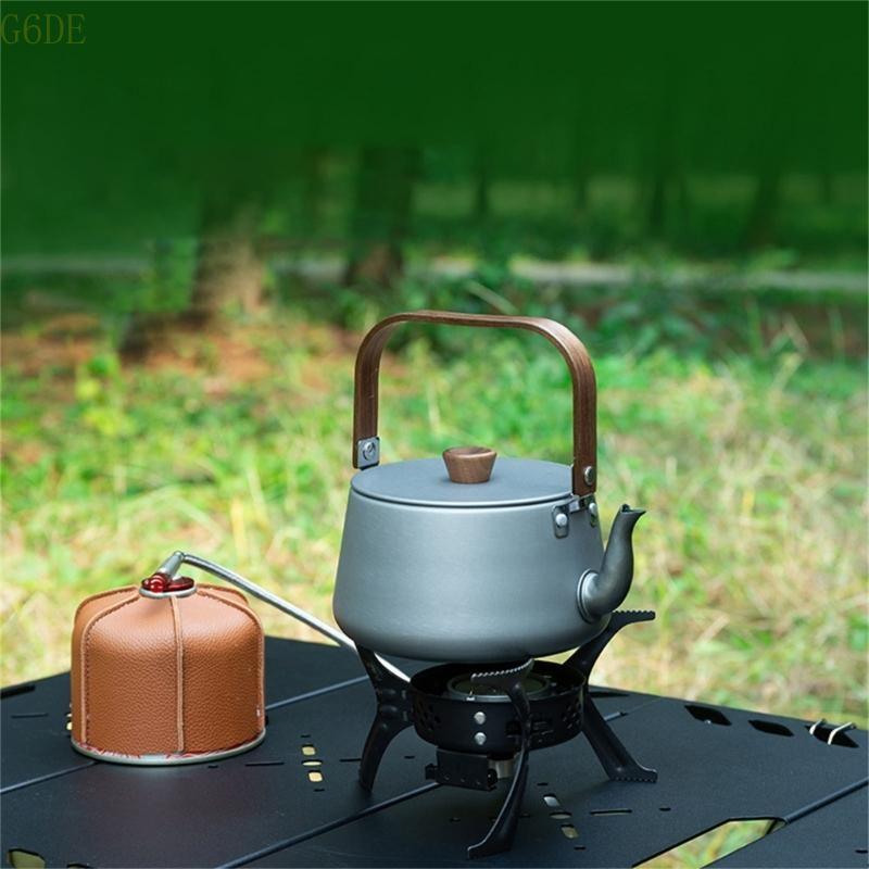 G6DE Camping Pots Water Boilers Outdoor Aluminum Alloys Teas Kettle Portable Teapot