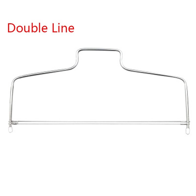 Double Line Adjustable Stainless Steel Metal Cake Cut Tools Cake Slicer Device Decorating Mold Bakeware Kitchen Cooking Tool: Double Line