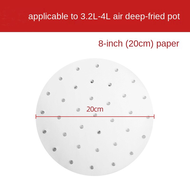Papier parchemin pour friteuse à Air, 100 pièces/paquet, accessoires de cuisson carrés, four rond, Absorption d'huile, papier pour friteuse à Air de cuisine