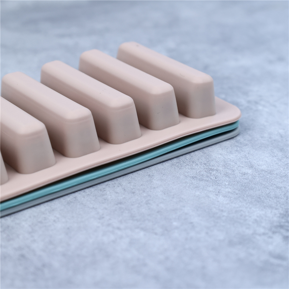 10 agujeros formas de silicona tira larga dedo galleta molde de silicona horno pastel Puff molde para cubitos de hielo bandeja utensilios para hornear DIY herramientas para hornear
