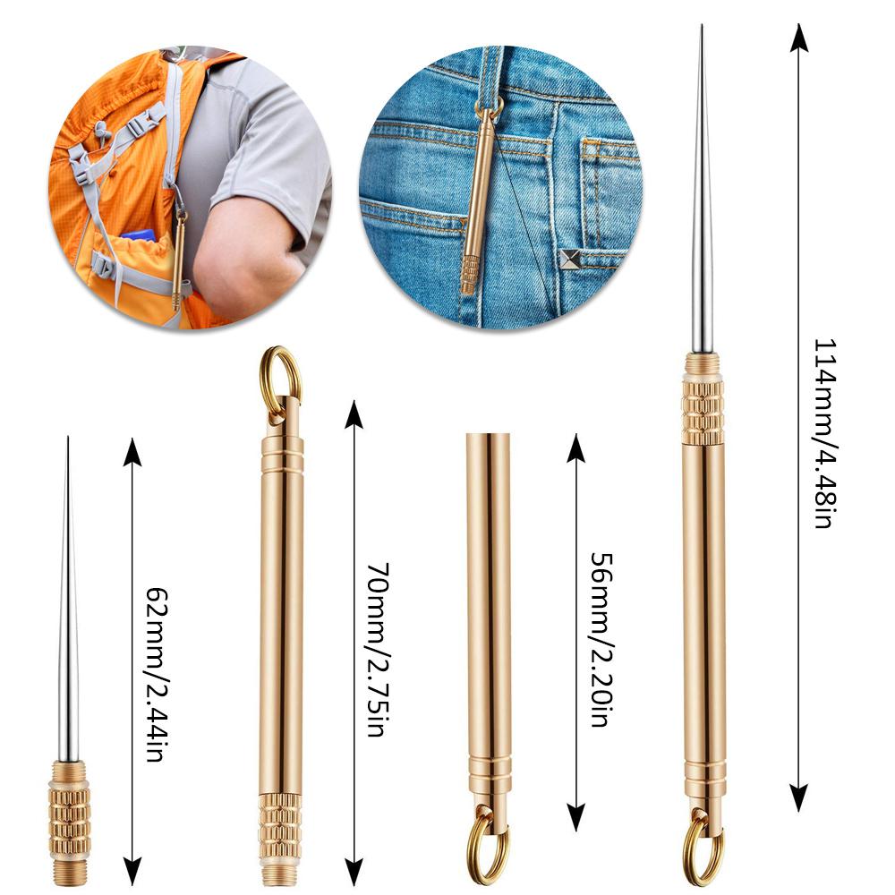 Przenośne tytanowe wykałaczki z etui, brelokiem ochronnym, wodoodporne, wielokrotnego użytku, kieszonkowe, metalowe dozowniki na wykałaczki