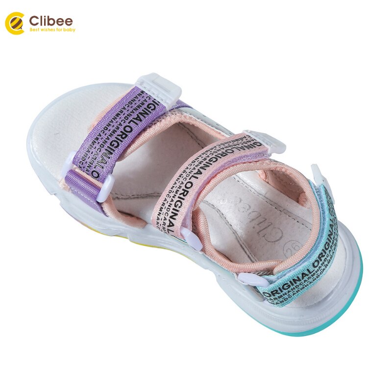 Clibee 2021 nowości obuwie dziecięce dziewczęce sandały sportowe moda dziecięca muti-kolorowe letnie klapki przypadkowi buty na plażę 26-31
