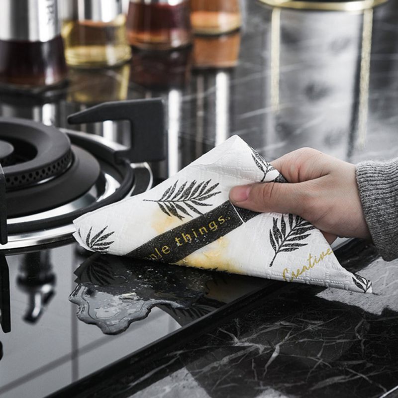 Schoonmaakdoek 1 rol keukenpapier antiaanbak olie water doekje washandje schoonmaakdoekje keukendoek wegwerp olie schoonmaakdoekje 2