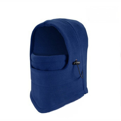Vinter varme hue hatte til mænd kranium bandana halsvarmer balaclava ansigtsopvarmning wargame kasket unisex huer bøttehat: Mørkeblå