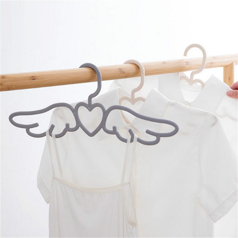 5 stk/sæt søde englevinger bøjle plastik voksentøj tørklæde slips stativ hjemme garderobeskabe tørt tøj hængestativ