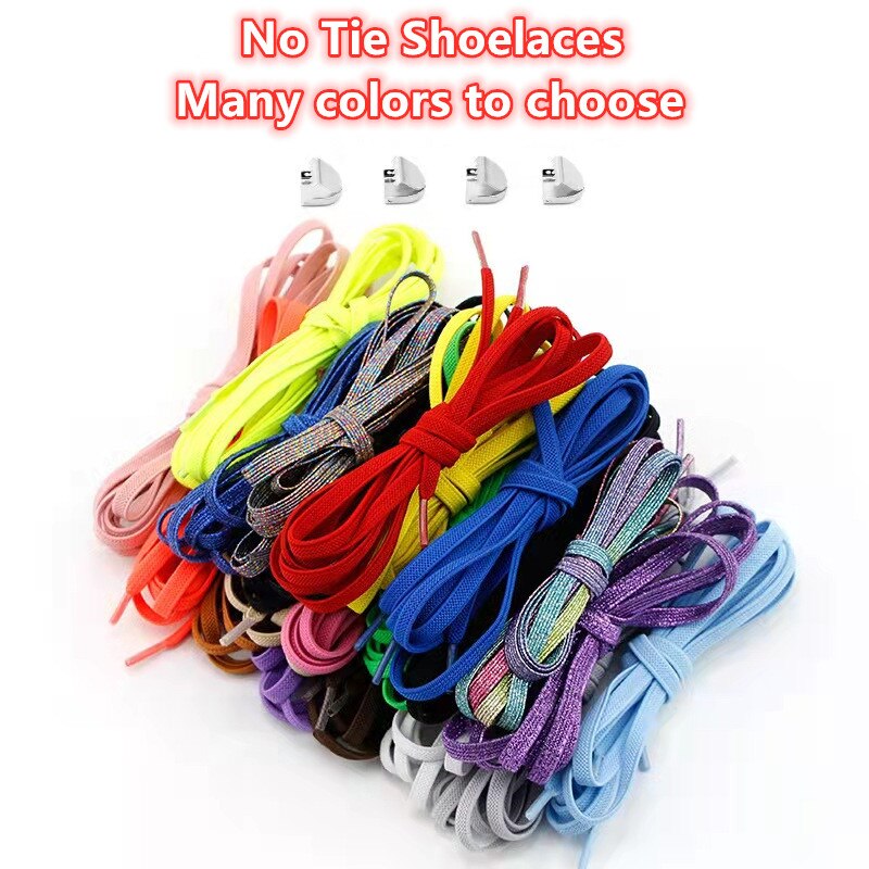 Cordones elasticos zapatillas sznurówki których nie trzeba wiązać sznurowadła dla dzieci i trampki dla dorosłych sznurowadło szybki leniwy metalowy zamek sznurowadła