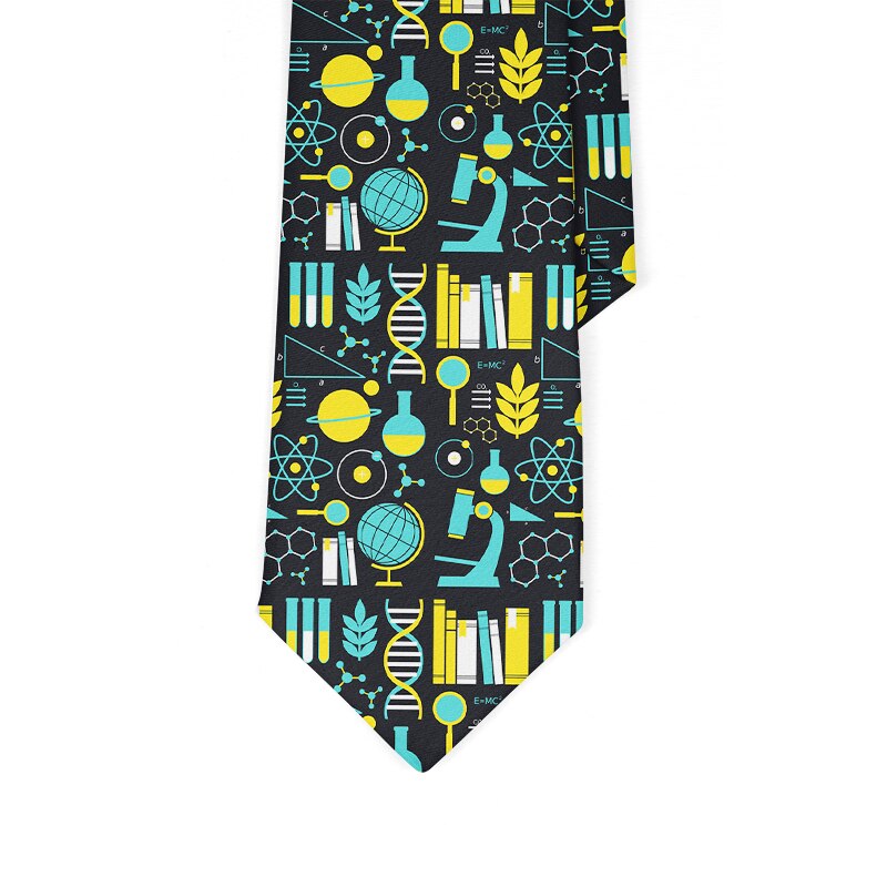 Mathematical Symbols Skeleton Printing Men&#39;s Ties Funny Slim 8cm Slim High Nylon Ties Party Dinner Men&#39;s Ties