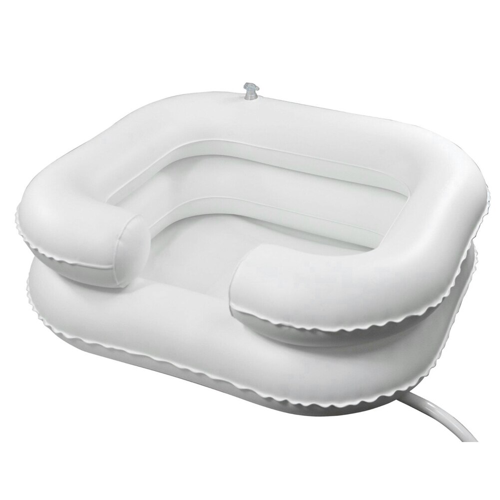 Pvc uppblåsbar bärbar schampobassäng för funktionshindrade äldre enkel säker schamponering  h99f: Default Title