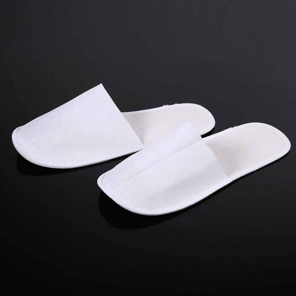 Mannen Vrouwen Thuis Spa Pluizige Badkamer Wegwerp Slipper Sanitaire Gesloten Teen Hotel Gebruik Reizen Non Slip Party Gast 10 Pairs