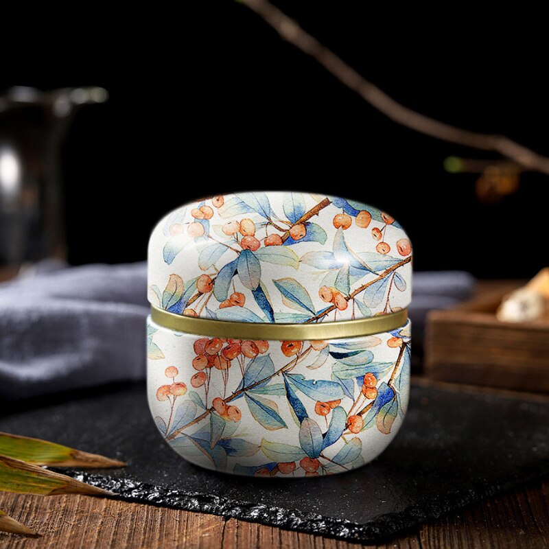 Japanese Style Kitchen Tea Box Jar Storage Holder Sweetmeats Candies Cans Teaware Tea Coffee Tin Containers Storage Box: 16-1PC