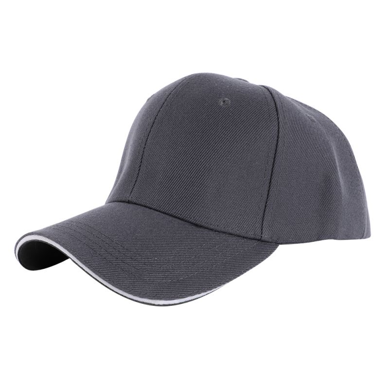 Men Women Blank Plain Baseball Cap Curved Sports Visor Sun Golf Hat Adjustable Sunmer Hat Sports Running Caps: Dark Grey