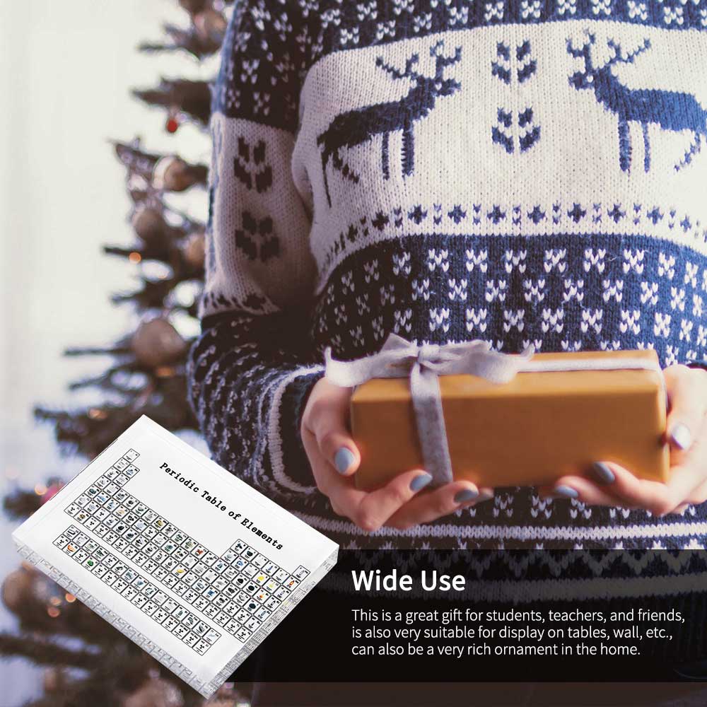 Elements Acrylic Periodic Table Display Kids Teaching School Day Birthday Chemical Element Display Decoration