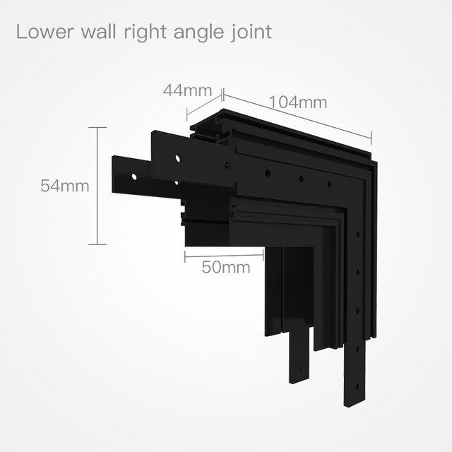 Support de lampe magnétique en aluminium 0.5M 1M plafond encastré suspendu LED aimant montage lumières Rail de Rail