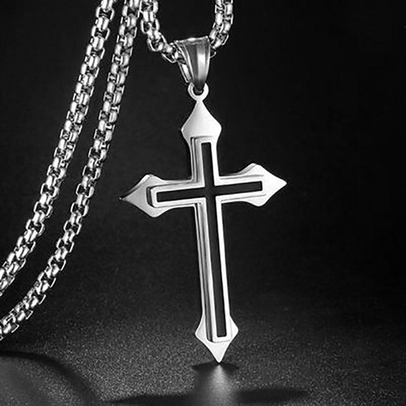 Vintage Gothic Hollow Cross Hanger Collier Zilver Kleur Cool Street Style Ketting Voor Mannen Vrouwen Hals Sieraden