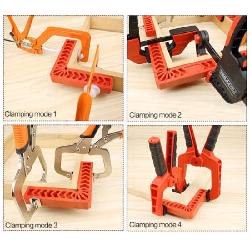 Plastic 90 degree right angle ruler 4 inch woodworking tool auxiliary locator angle holder Assist Positioning Tool