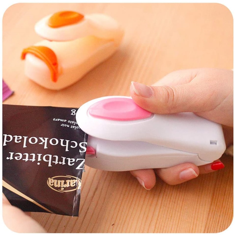 5 Color Mini Portable Food Clip Heat Sealing Machine Handheld Sealer Home Snack Bag Resealer Kitchen Accessories Food Saver Tool