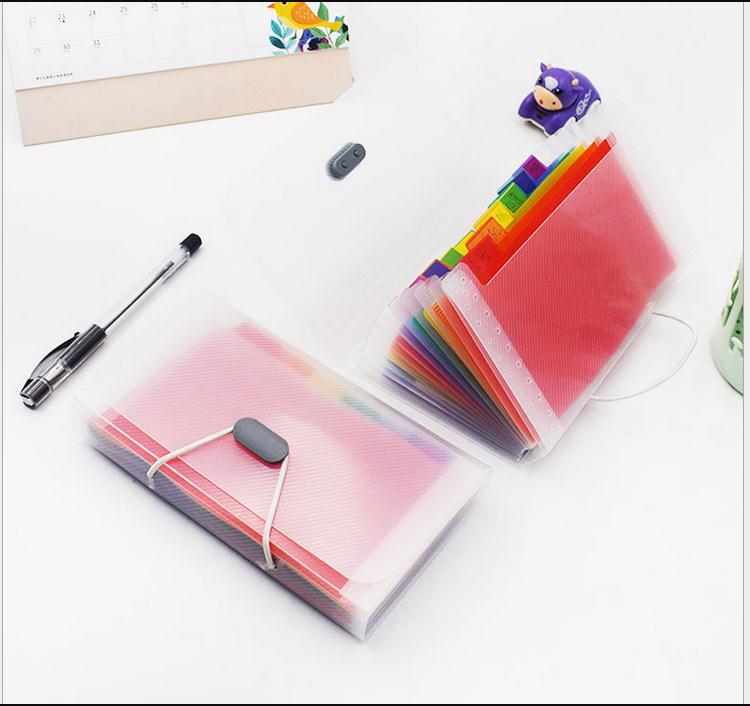 NoEnName 13 Pocket Folder Office Expanding File Colorful A6 File Organizer Storage Document Lot Bag: 2