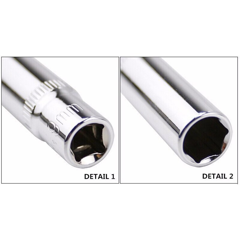 11 Pcs 1/4 Inch Drive Diepe Socket Set Crv Hand Tool 6 Punt Lange Socket Hex Reparatie Tool