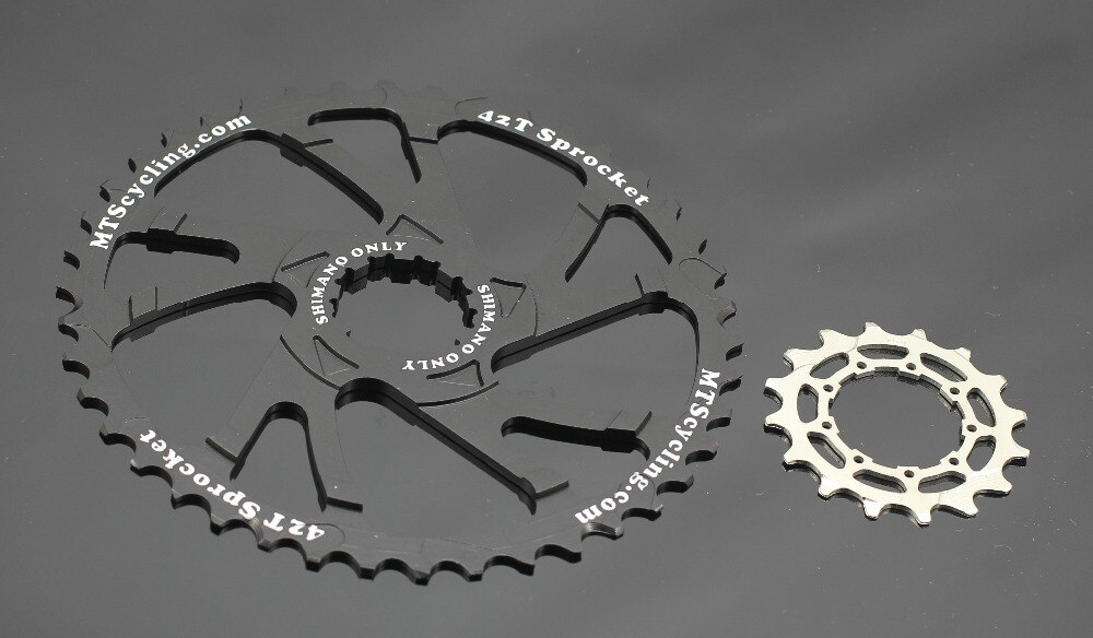 42 tons + 16 tons AL6061 sprocket gear of Sram PG1030 PG1050 PG1070 11-36 tape (special product)